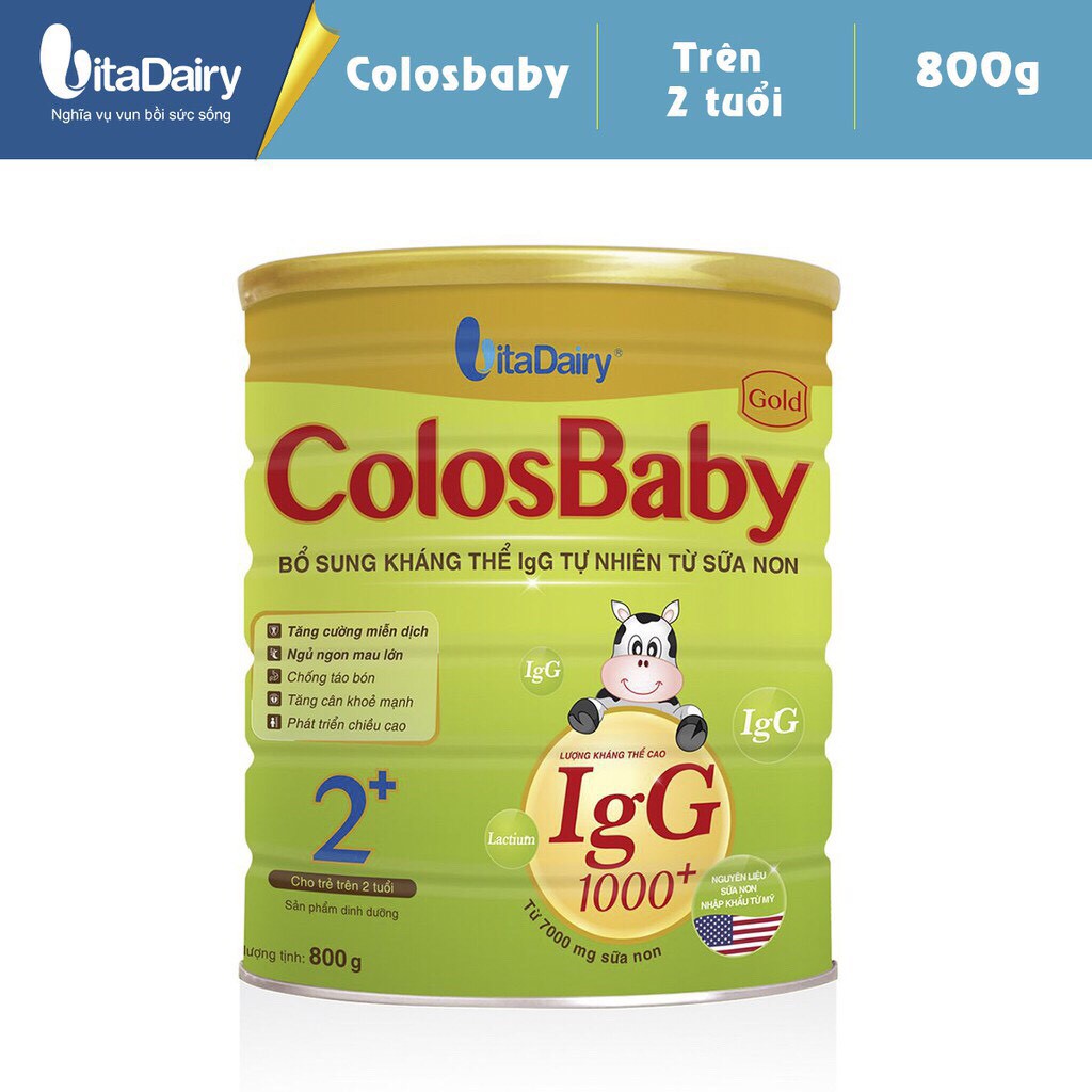 Sữa colosbaby 2+ 1000 igg 800g