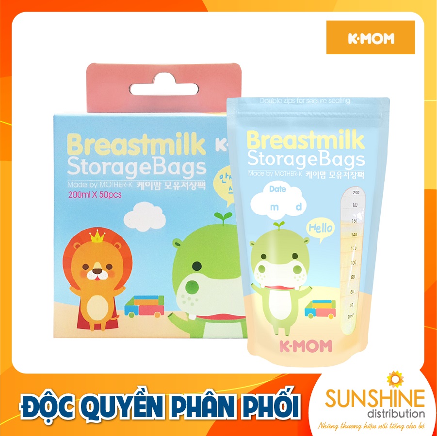 TÚI TRỮ SỮA K-MOM HÀN QUỐC (200ML-50C)