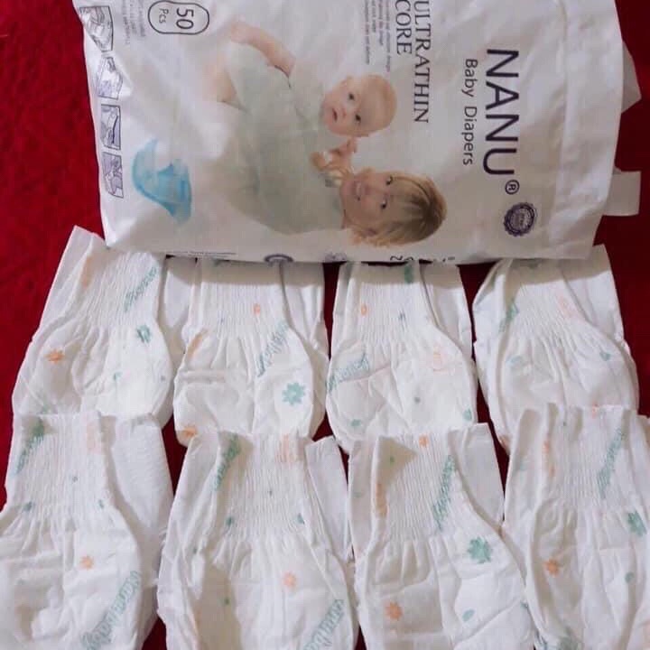 Combo 100 miếng bỉm dán nanu xuất Nhật size S (3-6kg) cho bé