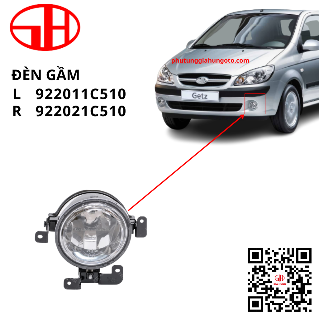 Đèn gầm ô tô hyundai getz 2006-2011