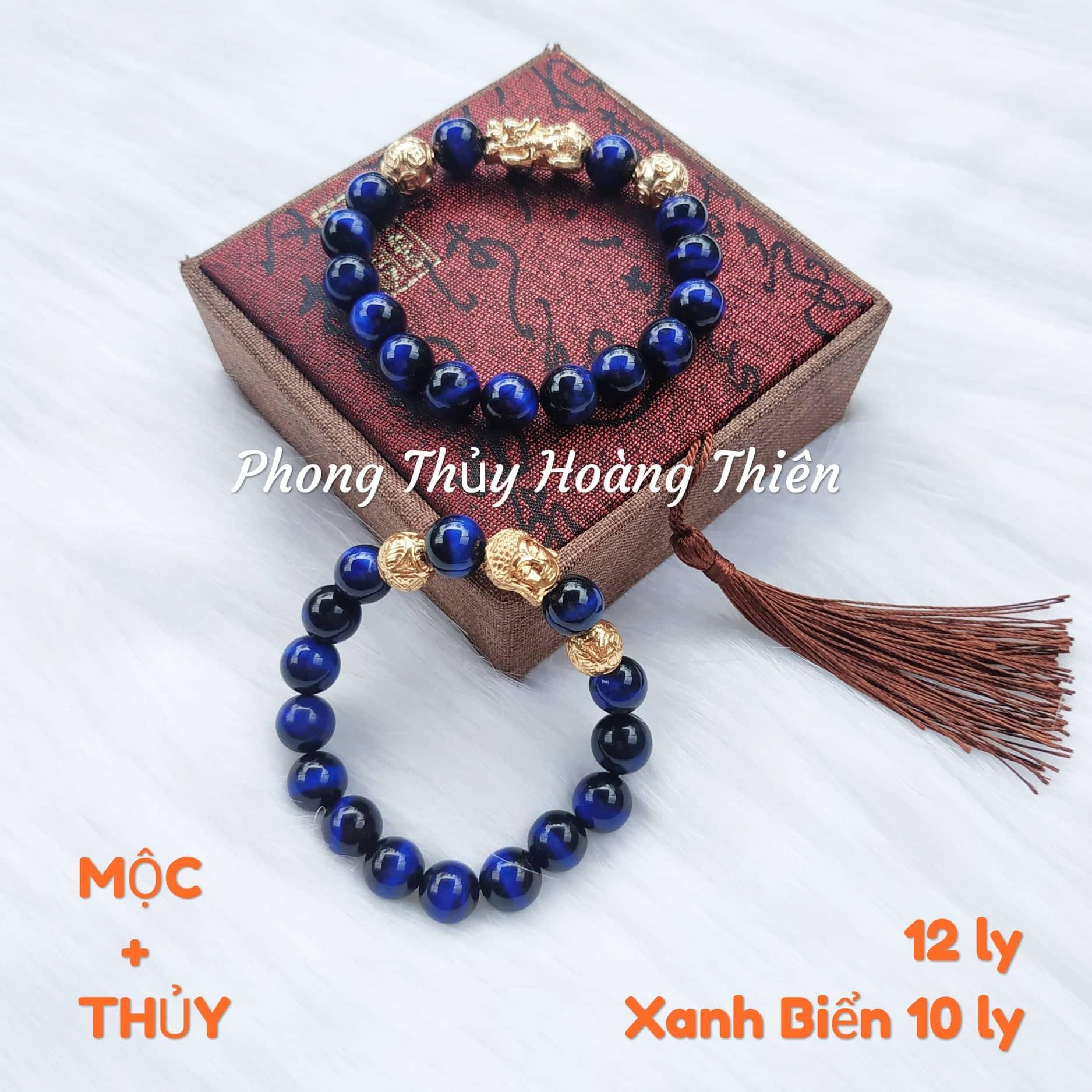 Vòng đá phong thủy mắt hổ xanh dương - hàng loại 1