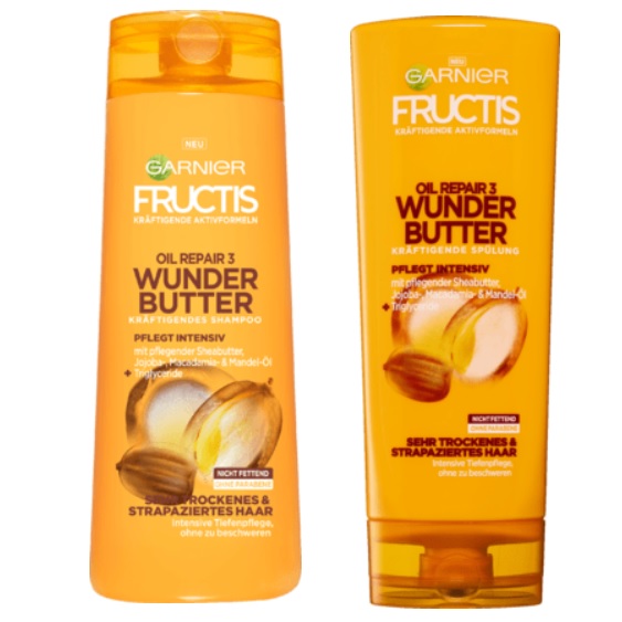 Bộ gội xả Garnier Fructis - Wunder Butter - Cho tóc khô