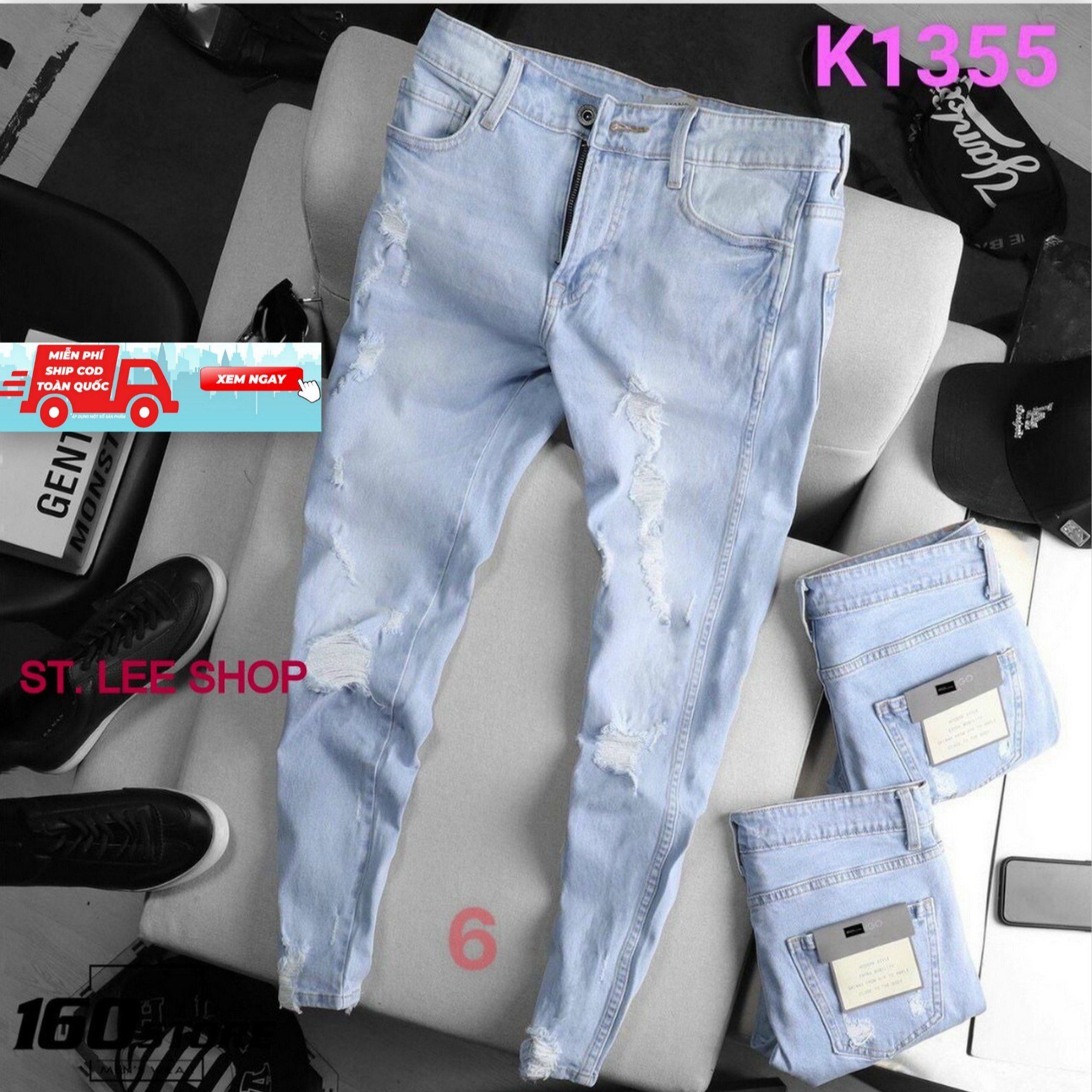 quần jean nam cao cấp ST.LEE SHOP mẫu mới nhất STV6 siêu hot siêu đẹp sang trọng thiết kế trẻ trung hiện đại thời trang ST.LEE SHOP ST039