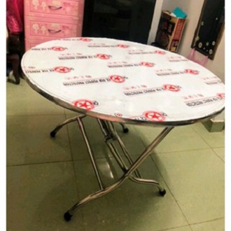 Bàn tròn xếp 1M2 inox 100%