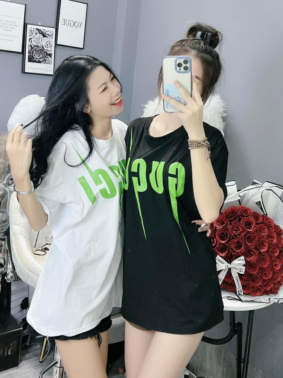 Áo phông NỮ sét xanh siêu hottrend teen