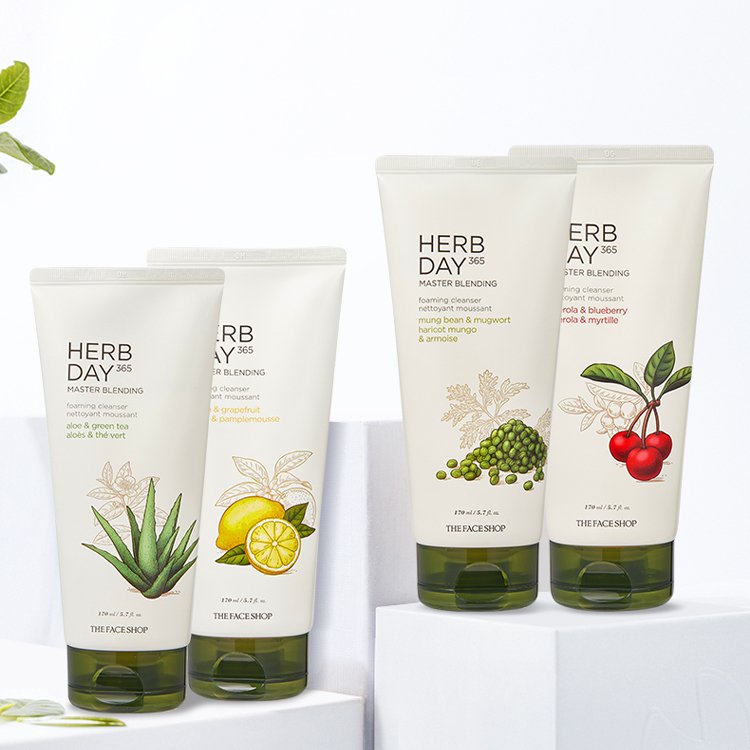 [ Mẫu 2020 hàng chính hãng 100%] Sữa rửa mặt The Face Shop Herb Day 365 Master Blending Foaming Cleanser 170 ML