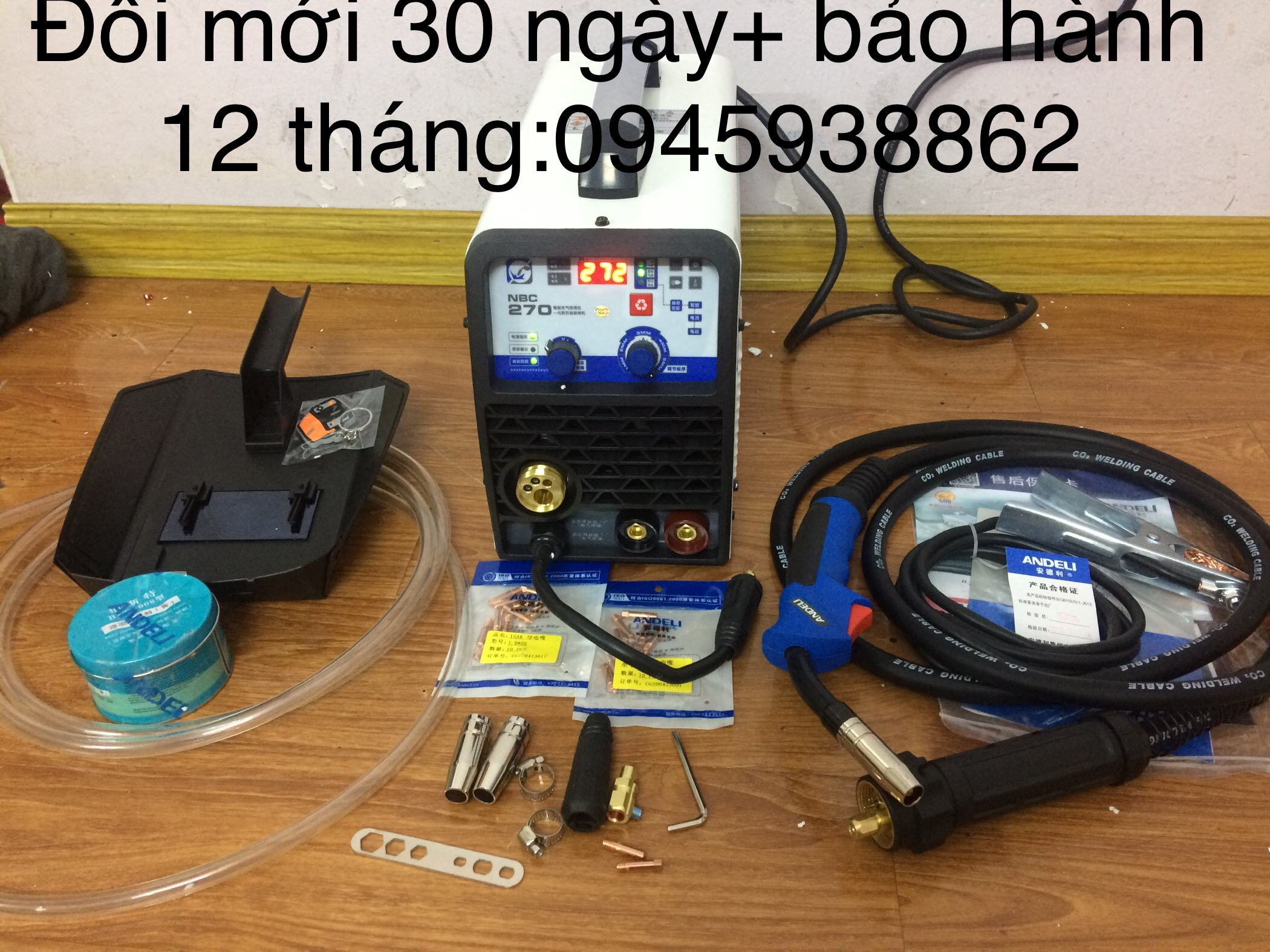 máy hàn mig NBC-270 andeni(dùng cuộn dây từ 1-5kg)