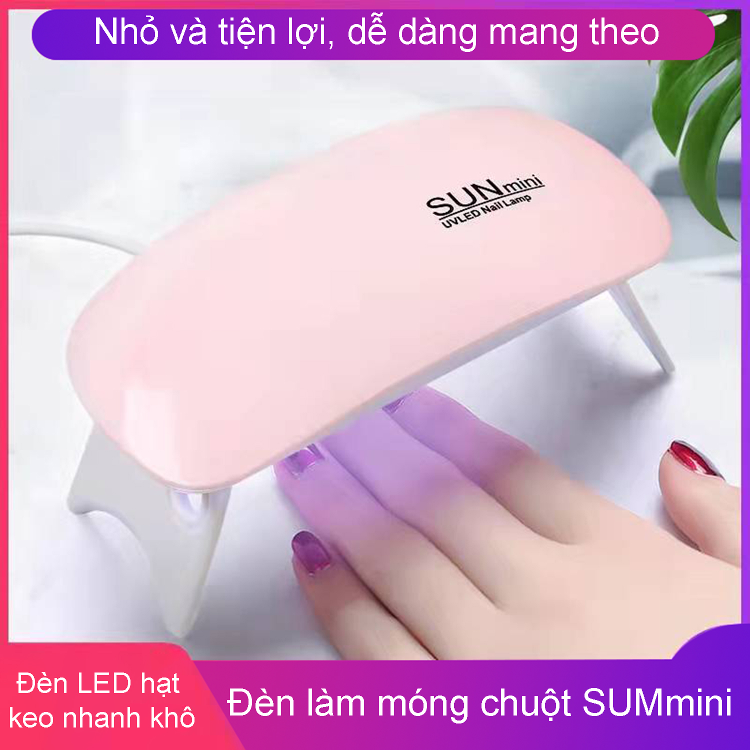 Máy hong khô sơn móng tay SUN mini tiện lợi có đèn led 6W tiện lợi