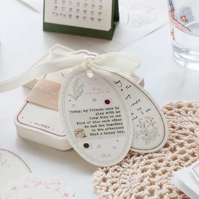 Set 30 labels dày để trang trí