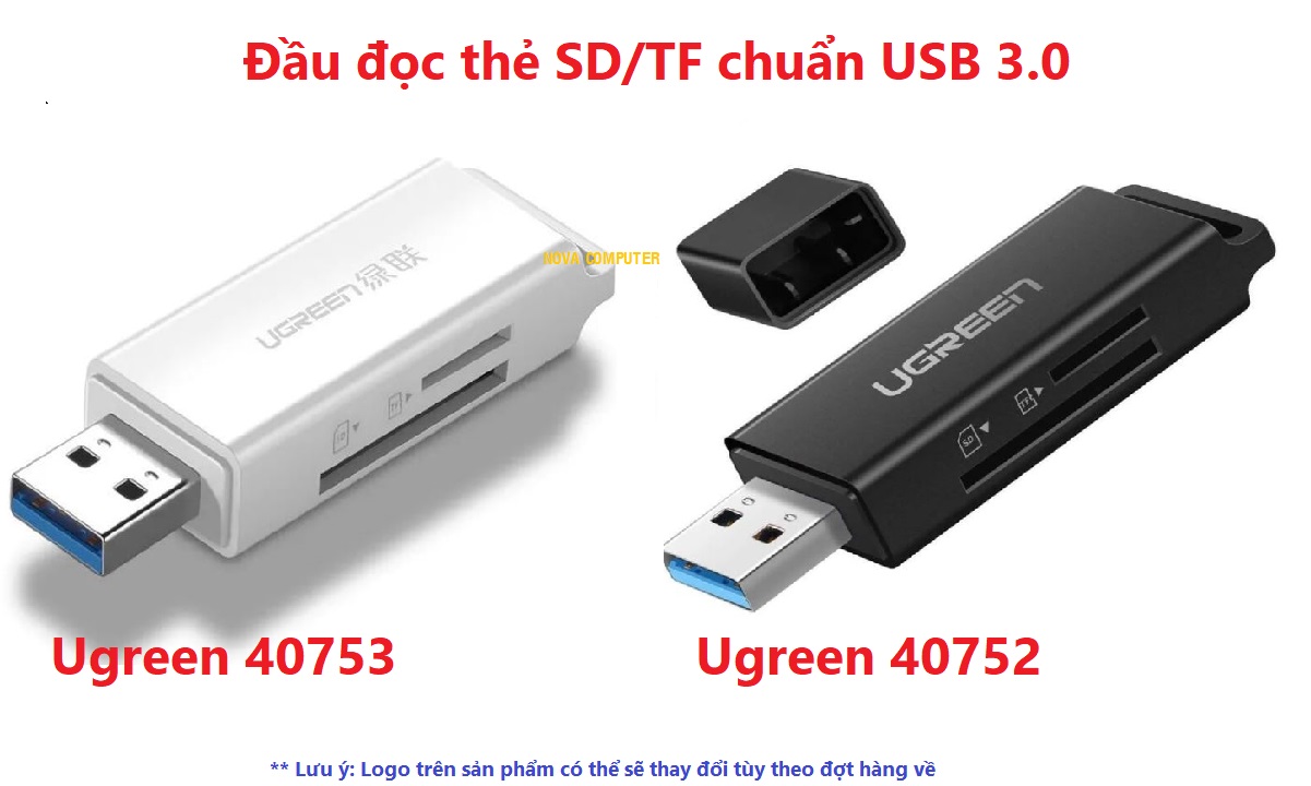 Đầu Đọc Thẻ Nhớ SD/TF USB 3.0 ( 40752 , 40753 ) Ugreen
