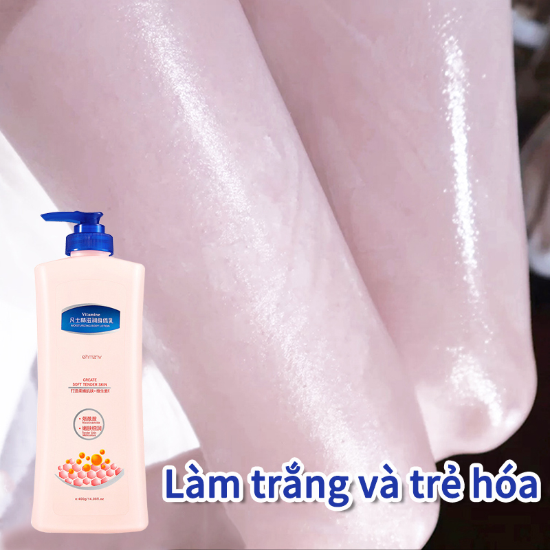 Sữa Dưỡng Thể Dưỡng Ẩm Vaseline Healthy Bright 400ml Dưỡng ẩm và trẻ hóa ,Làm trắng nhanh chóng