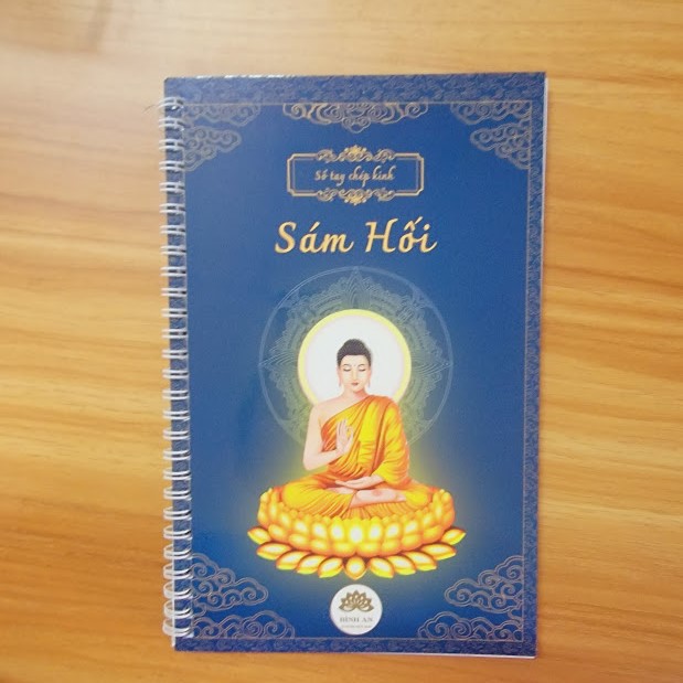 Tặng viết - vở chép kinh sám hối cao cấp chữ mờ - sổ tay chép kinh sám hối in mờ lò xo cực đẹp
