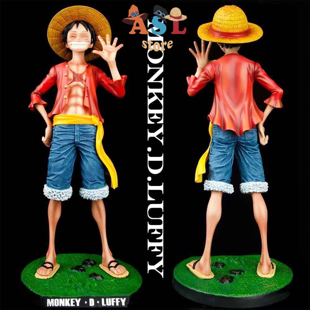 Mô hình cao cấp mô hình luffy xin chào cao 42cm nặng 1kg1 + box bìa carton - có đế đi kèm - vũ mô hình one piece