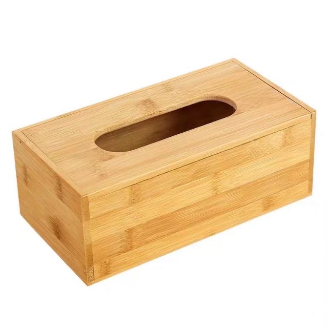 Hộp đựng giấy ăn tre trúc tự nhiên - Hình chữ nhật