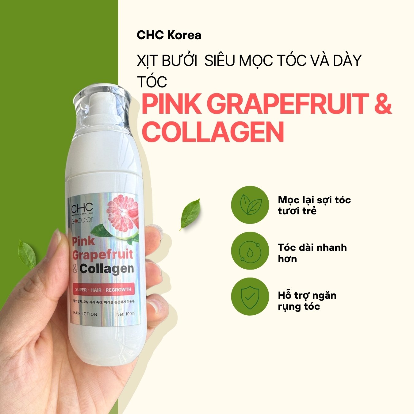 Xịt bưởi Collagen CHC kích mọc tóc