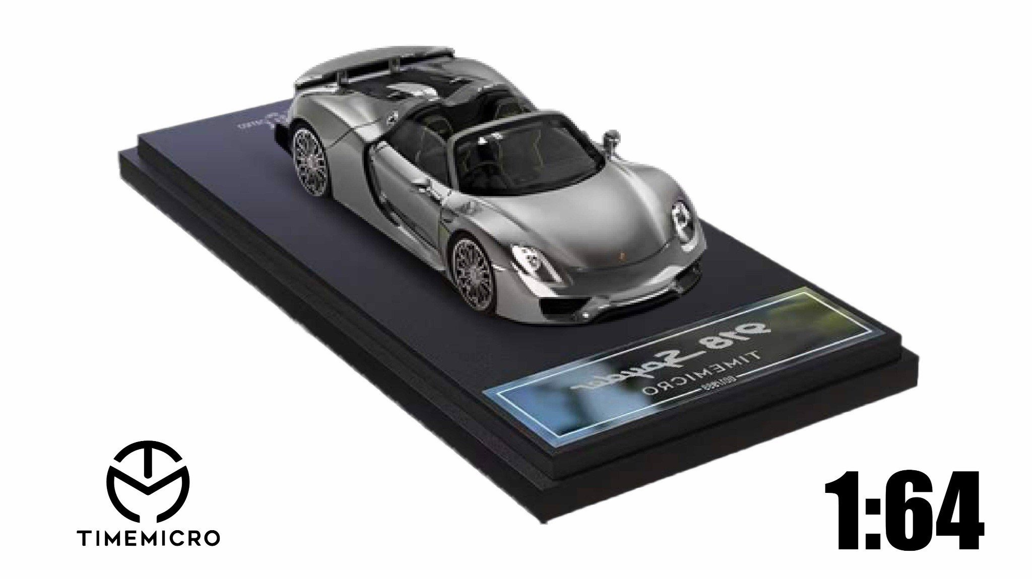 Mô hình xe Porsche 918 Spyder Silver tỉ lệ 1:64 Time micro