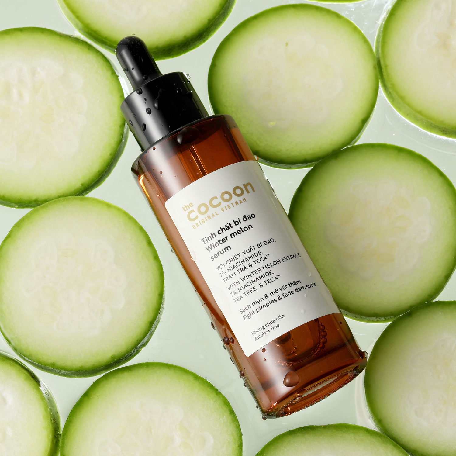 Serum Tinh Chất Bí Đao Cocoon 70ml giảm mụn ẩn mụn viêm kiểm soát dầu thừa