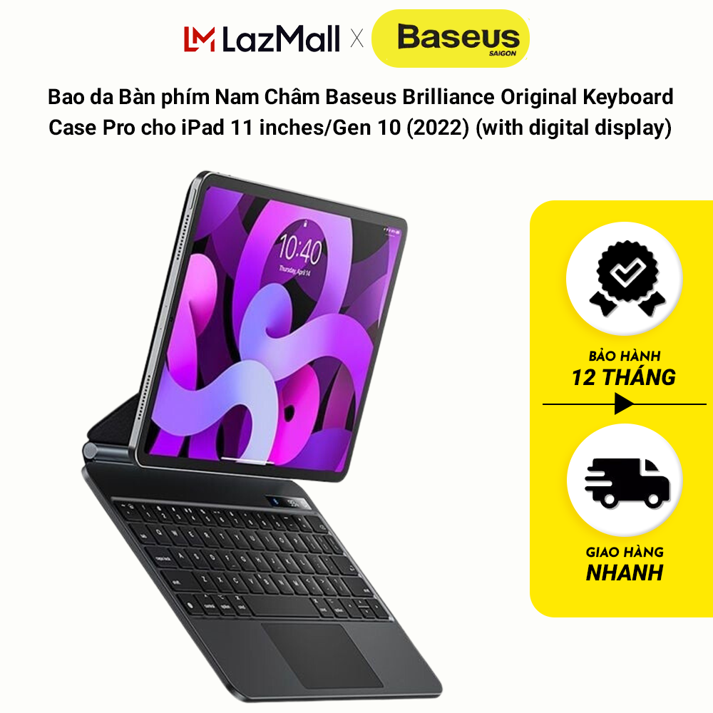 Bao da Bàn phím Nam Châm Baseus Brilliance Original Keyboard Case Pro cho iPad 11 inches/Gen 10 (2022) (with digital display)