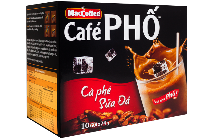 Cà phê sữa đá maccoffee cafe phố hộp 240g - cafe phố sữa đá maccoffee 240gr