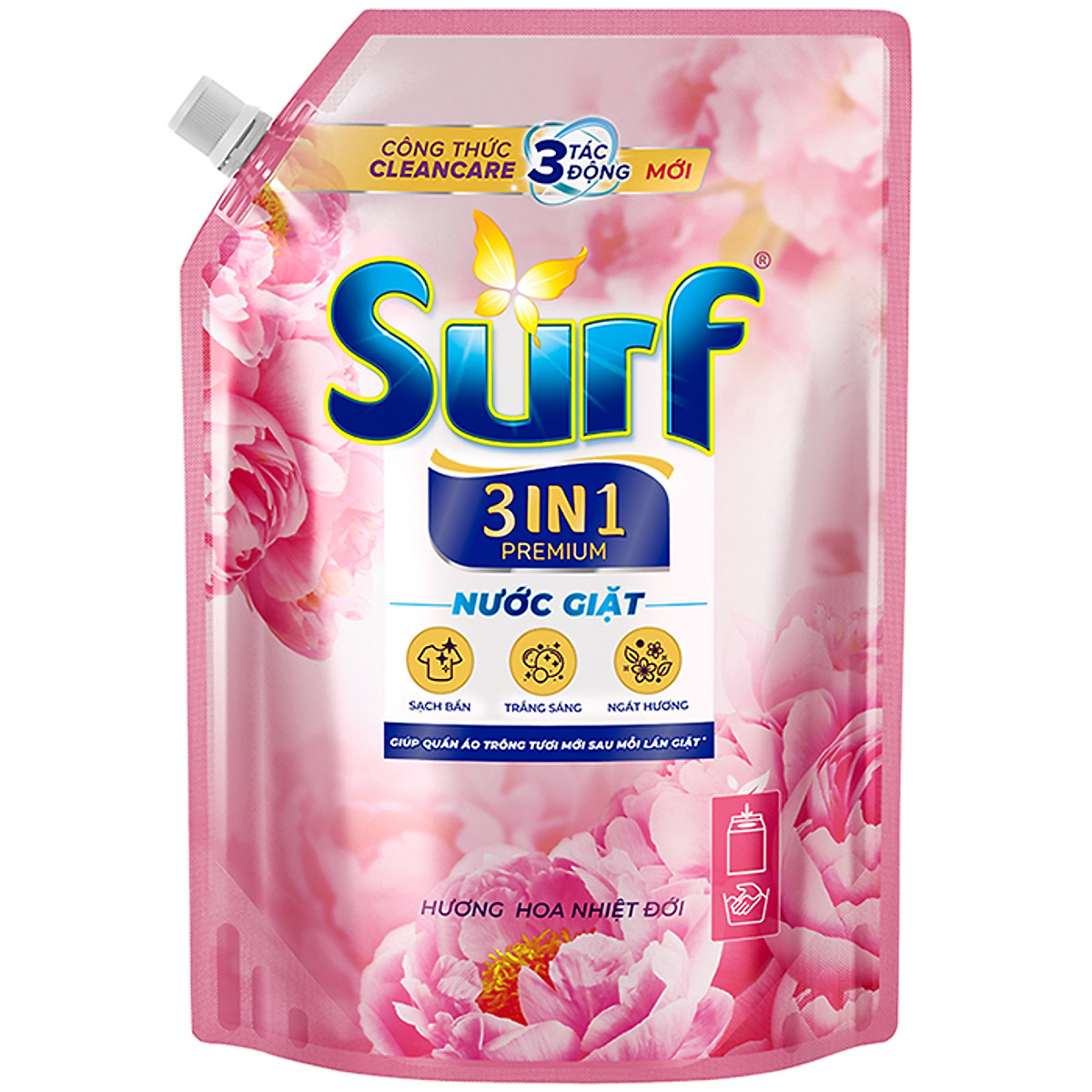 Nước giặt surf lưu hương bền lâu 3 in 1 không cần thêm nước xả mua 1 được 2 chỉ 115k - 155k túi 3.5kg