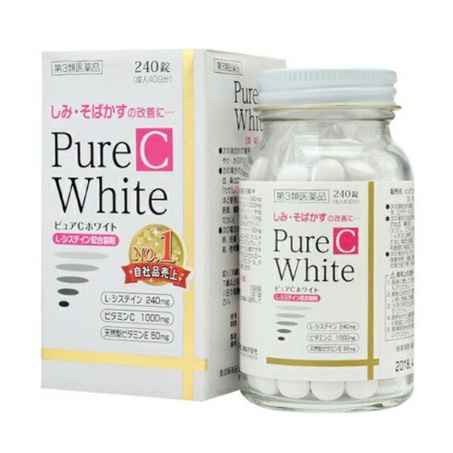 Viên uống trắng da Pure White C 240 viên Nhật Bản (PHÂN PHỐI SỈ & LẺ/ 0988186007)