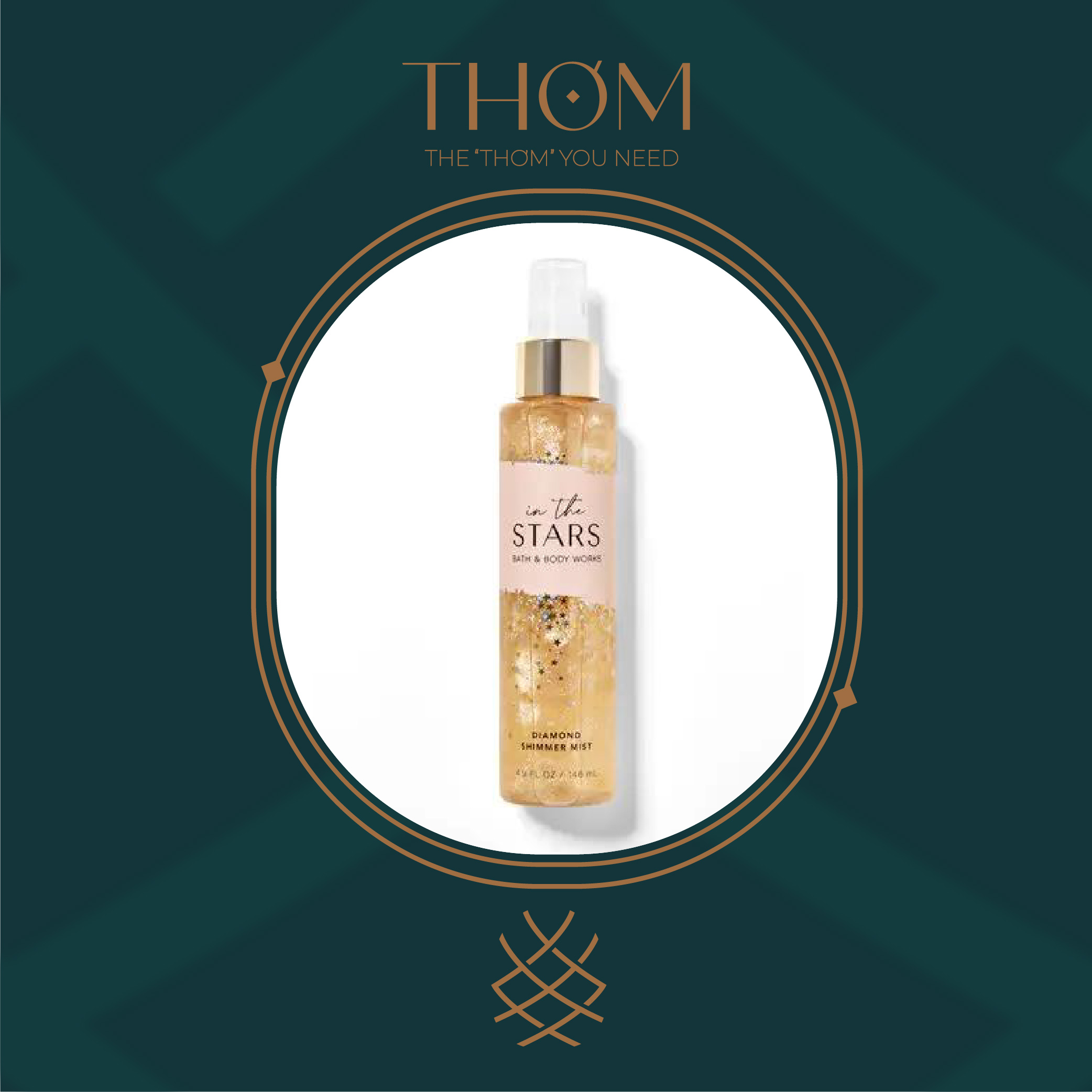 IN THE STARS Xịt thơm nhũ kim tuyến tông nước hoa Bath & Body Works Diamond Shimmer Mist 146ml