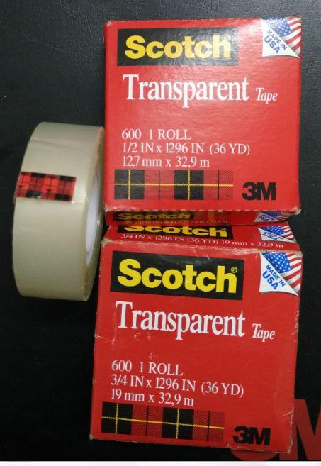 Băng Keo 1 Mặt 3M 600 - 3M Scotch Transparent Tape 600 khổ 12,7mmx32,9m