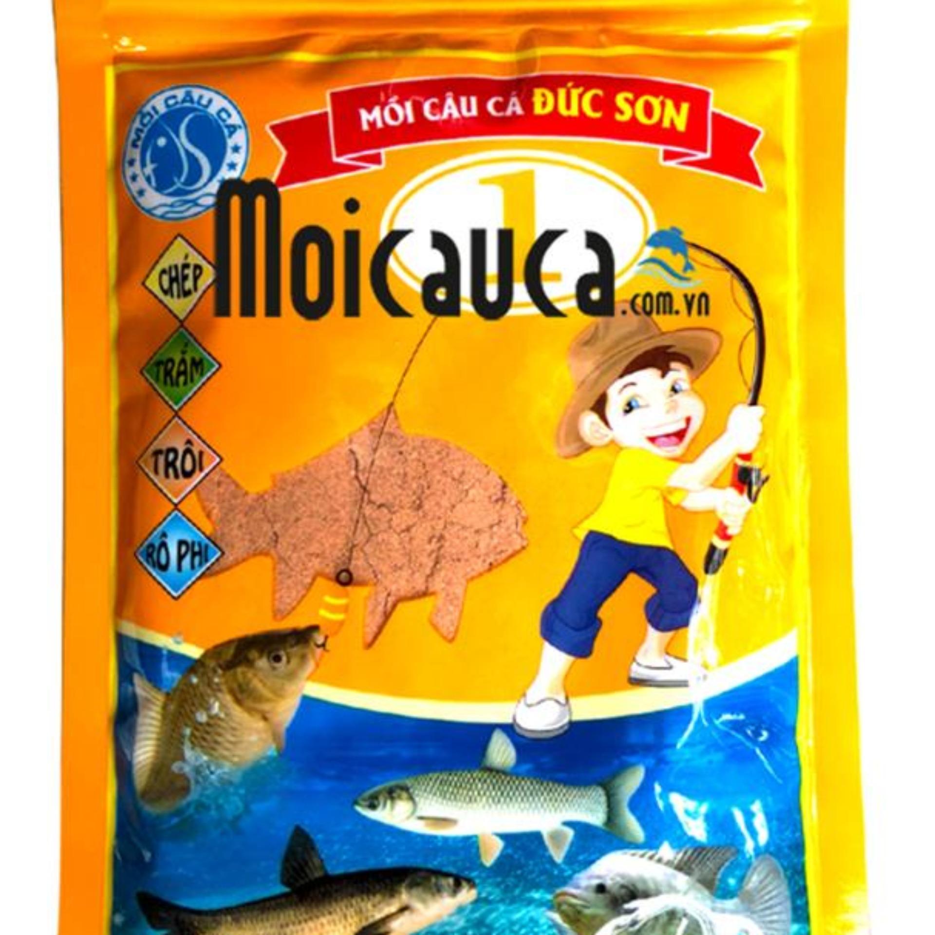 Mồi câu cá số 1 hiệu đức sơn, Mồi câu tất cả các loại cá nước ngọt mùi thơm màu đỏ vàng