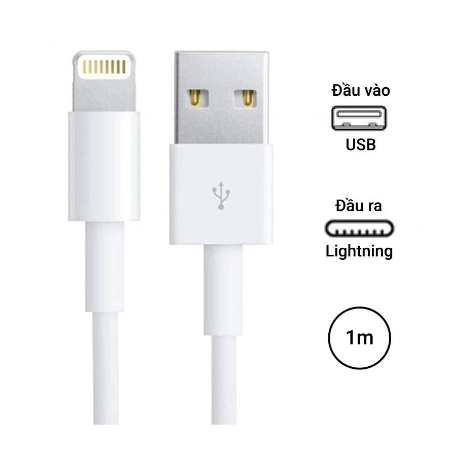 dây cáp sạc iphone chuẩn  6/7/8/7plus/plus/x/xsmax [Cáp 8ic]