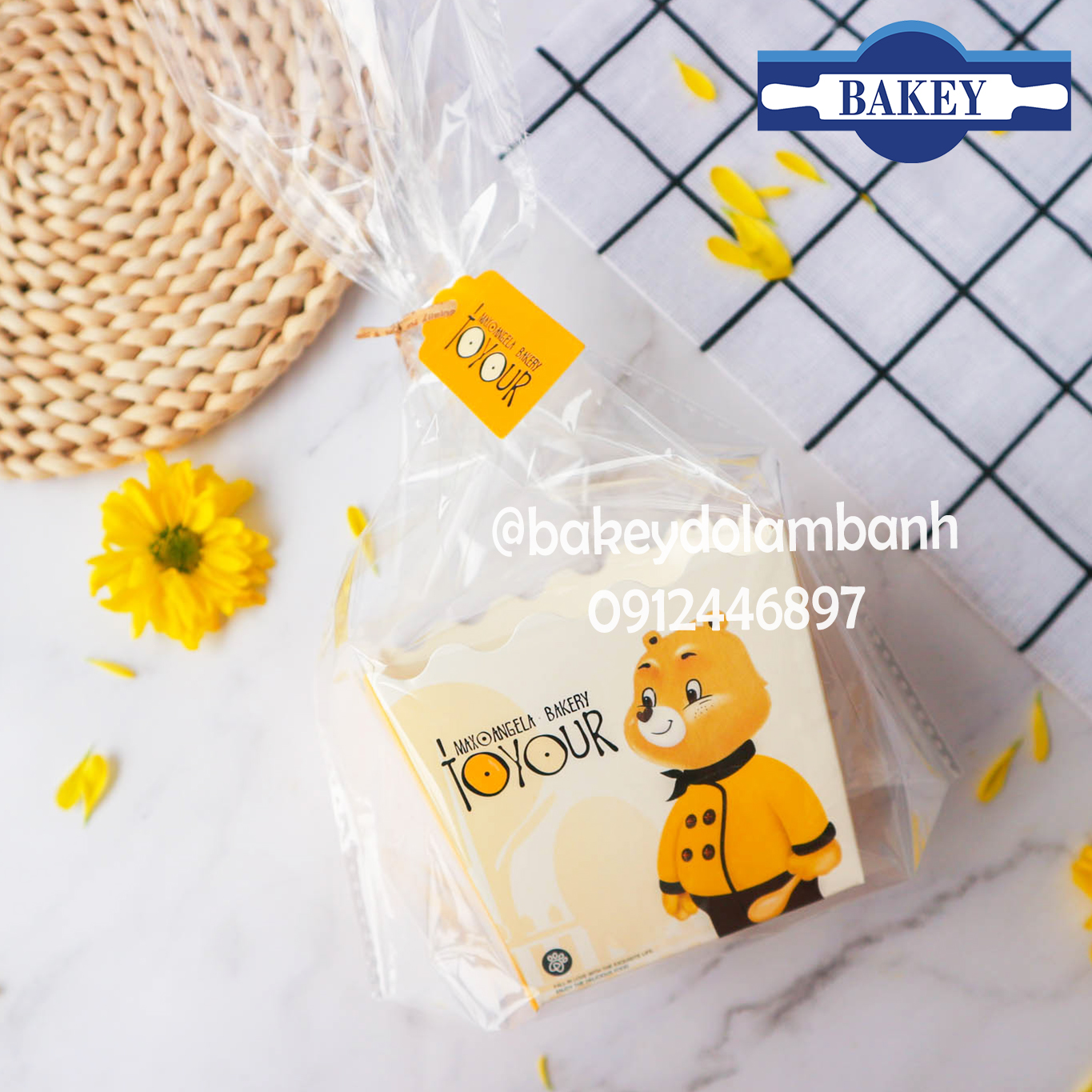 10 chiếc túi bánh cookie gấu vàng
