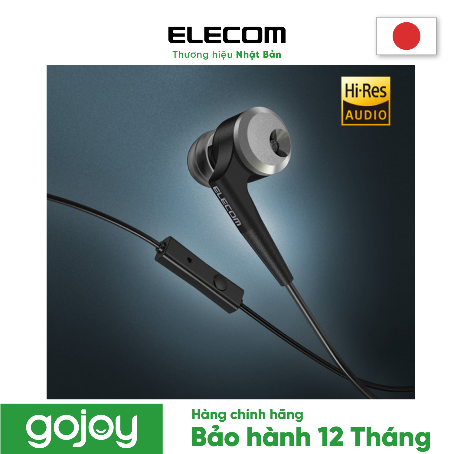 Tai nghe GrandBass Hires ELECOM EHP-GBG1000MBK - Bảo hành 12 tháng