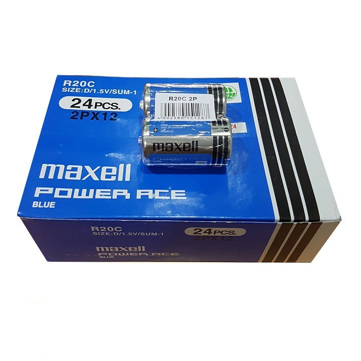 Vỉ 2 viên pin đại d chính hãng maxell nhật r20c