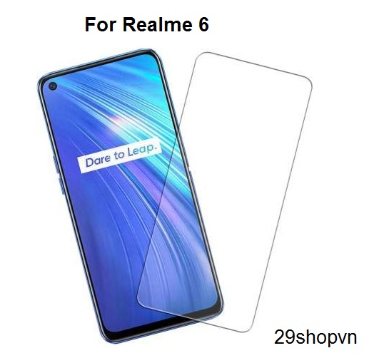 Kính cường lực Realme 6 (Loại Thường, Không Full Màn)