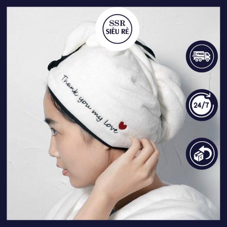 Khăn quấn ủ tóc mau khô