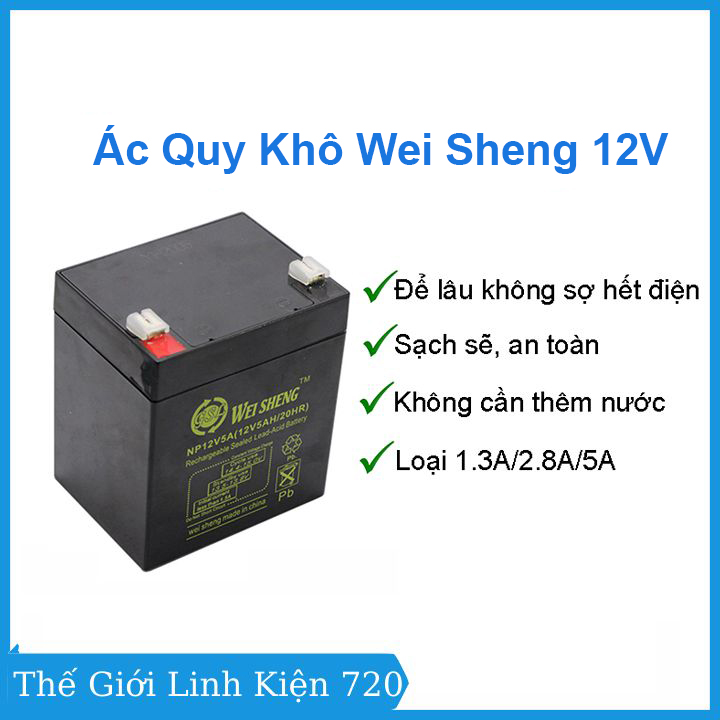 Ác quy khô wei sheng 12v
