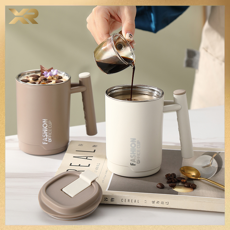Ly cốc giữ nhiệt 450ml cao cấp nắp hình chú chó không gỉ đựng cafe trà XR MKB
