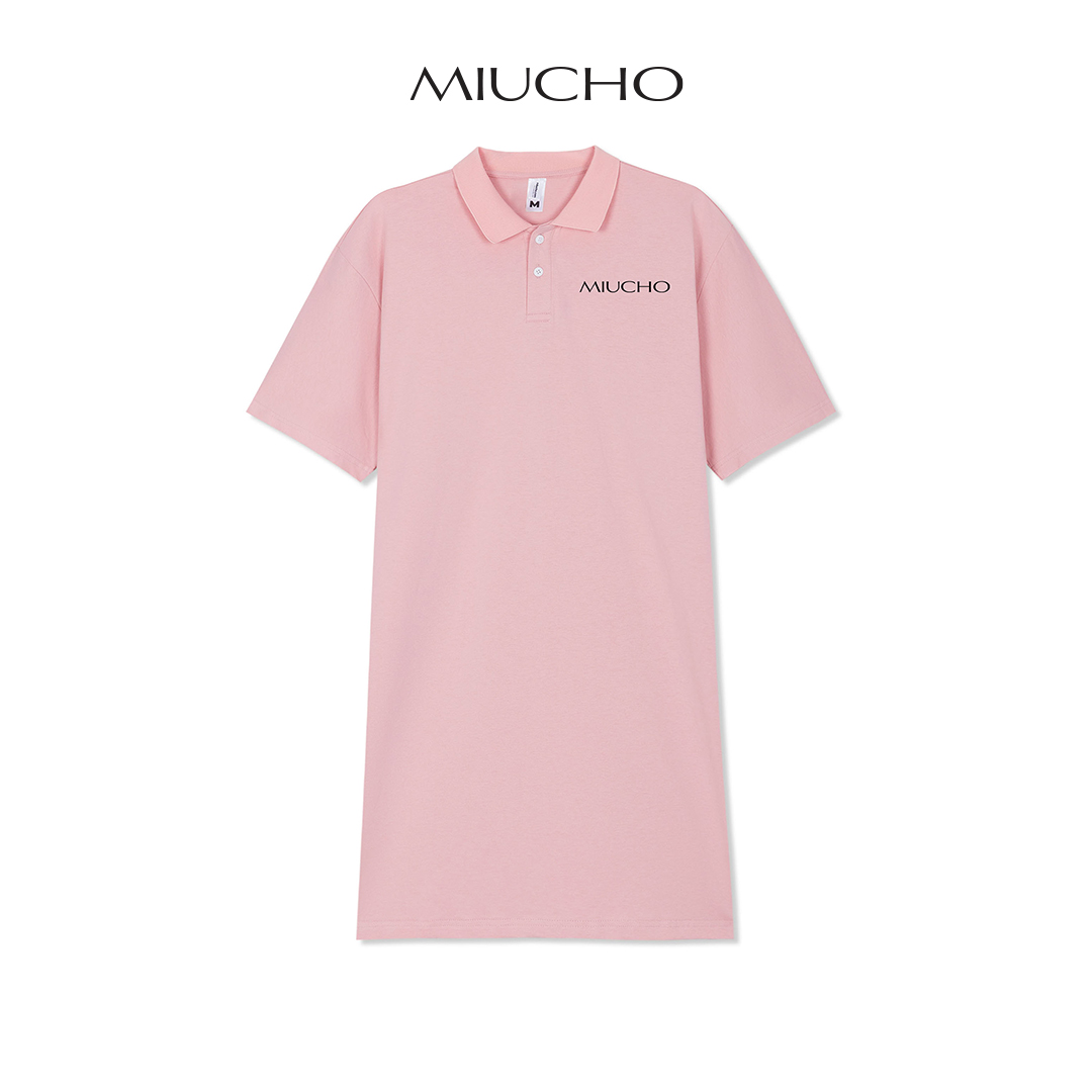 Đầm polo nữ dáng suông dài, váy polo nữ dáng suông vải cotton bigsize DP001 in local brand