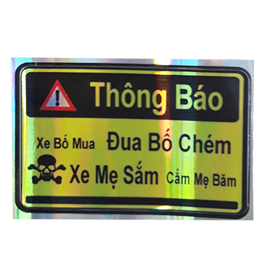Tem Đua Xe màu vàng óng 7 màu ( Giá cho 1 hình) tem decal dán xe máy xmen, ô tô, dán balo, bàn học, đồ vật