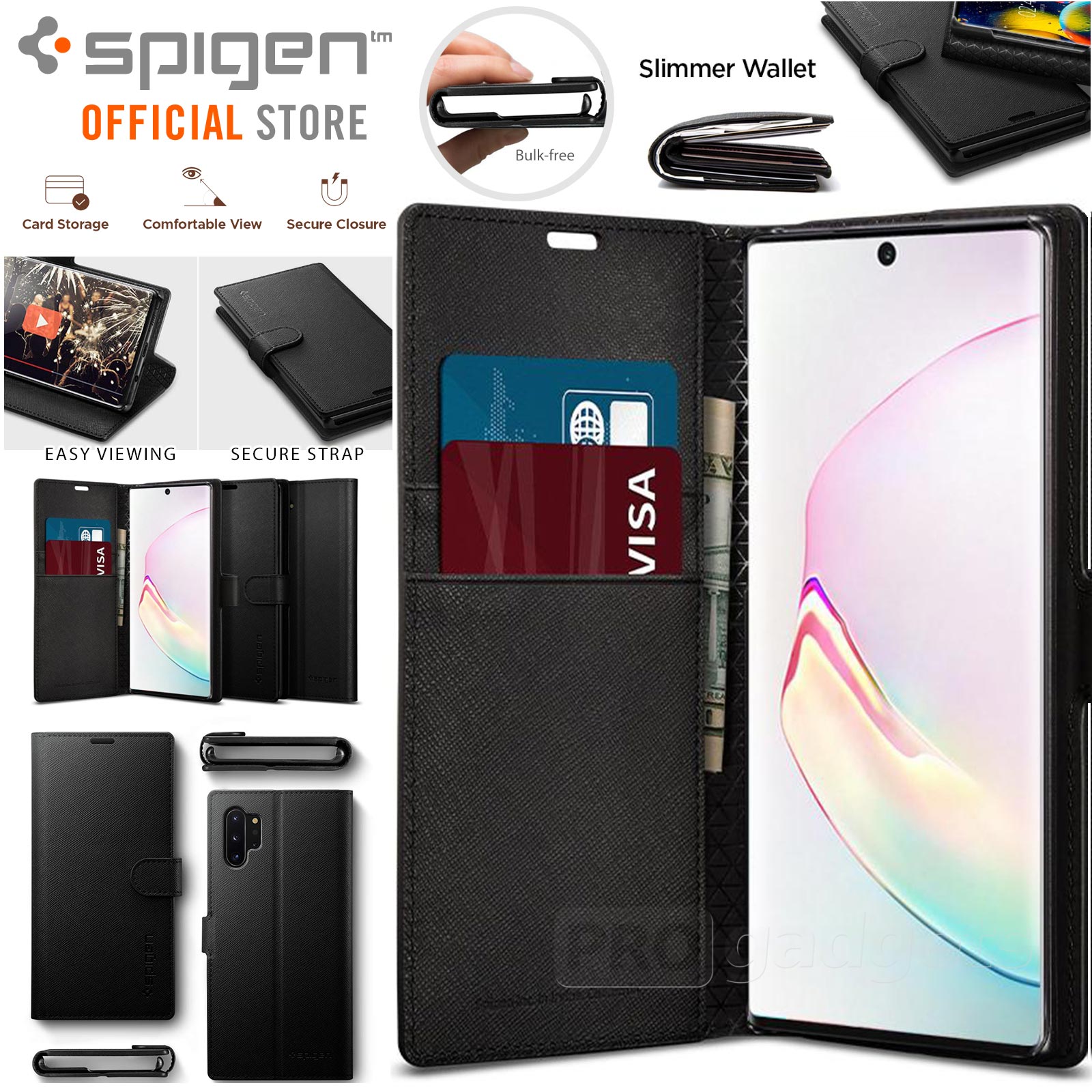 Ốp samsung galaxy note 10 / note 10 plus spigen wallet s - hàng chính hãng