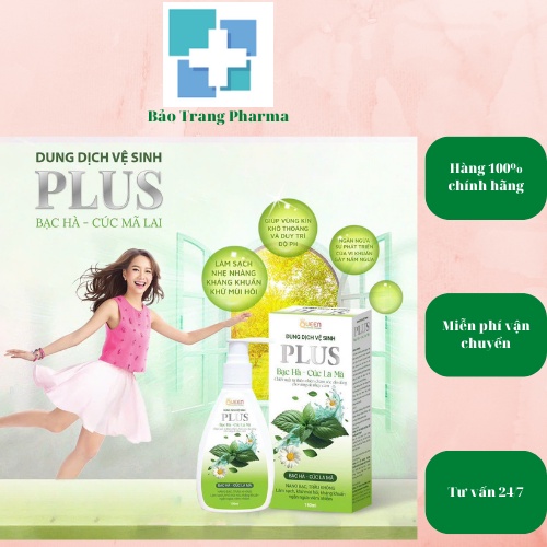 Dung dịch vệ sinh plus bạc hà - cúc la mã queen 150 ml