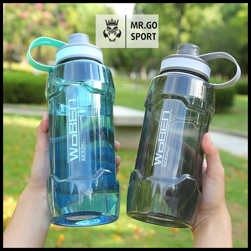 Bình nước thể thao tập gym dung tích lớn 1.5 lít chịu nhiệt chất liệu an toàn chính hãng mr.Go Sport MG44