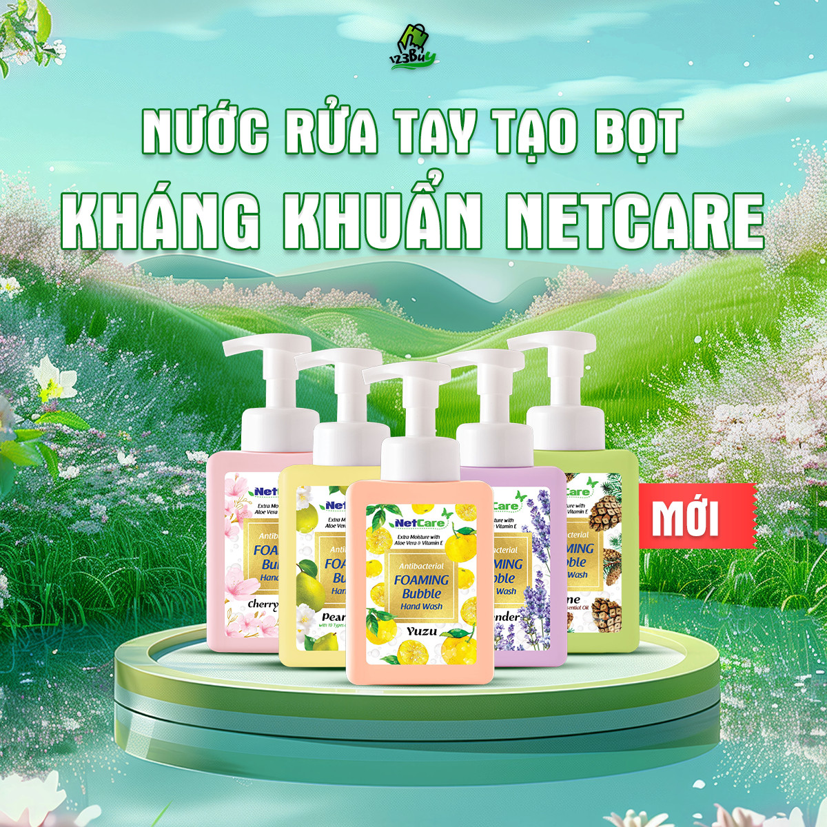 Nước Rửa Tay NetCare Tạo Bọt Kháng Khuẩn Hương Tự Nhiên, Sữa Rửa Tay Nhập Khẩu Chính Hãng 500ml