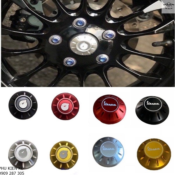 Chụp mâm xe cnc full nhôm cho vespa