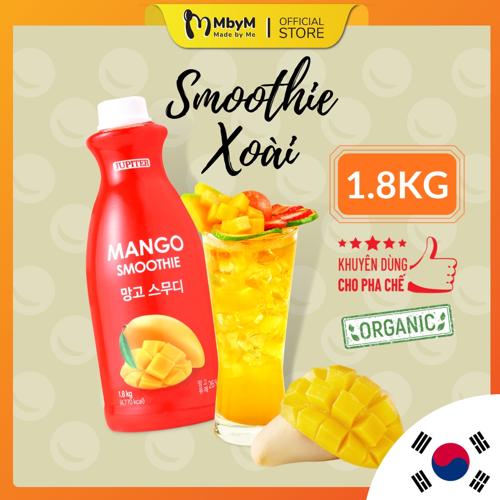 Smoothie Xoài Mango làm trà trái cây, đá xay, soda thay thế Sinh tố Syrup Siro Puree - JUPITER