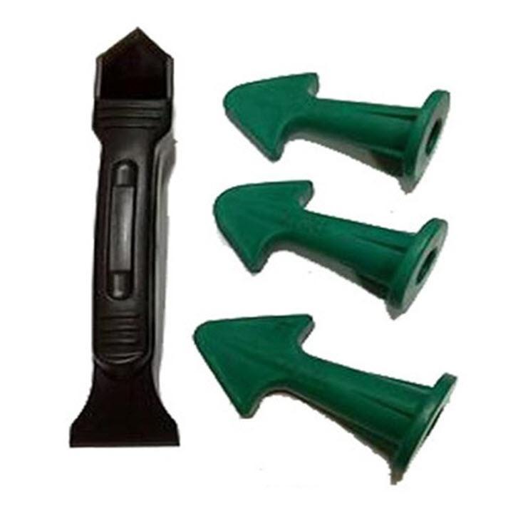 Bộ đầu bơm keo silicone kiêm miết mạch silicon kèm dụng cụ làm sạch