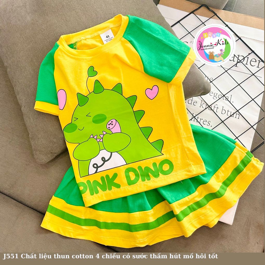 Set váy bé gái 2-5 tuổi thun cotton 4 chiều Jennie kids J552 - 2