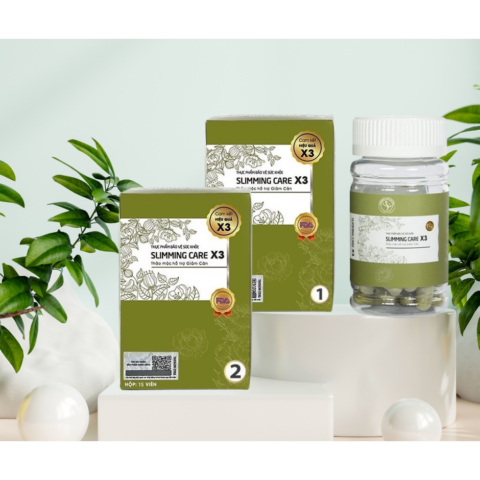 Giảm cân slimming care x3, thảo mộc giảm cân giảm mỡ an toàn hộp 30 viên