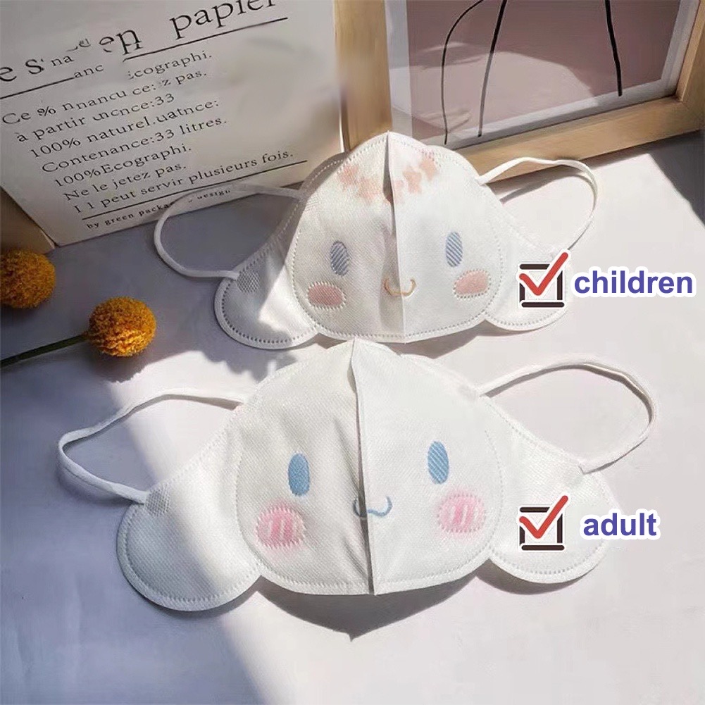 Set 10 túi khẩu trang 3D mask hoạt hình cho mẹ và bé