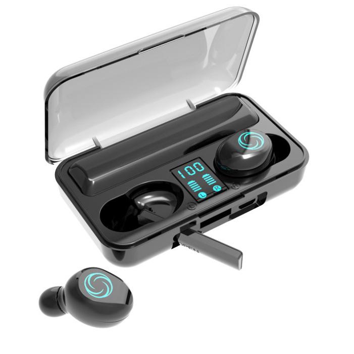 Tai nghe bluetooth, Tai nghe bluetooth khong day, Tai Nghe Bluetooth Amoi F9 Đặc Biệt (Version 2020), Tai Nghe Bluetooth 5.0 Amoi F9, Cảm Ứng, Màn Led, Chống Nước, Chống Ồn, HiFi TWS Siêu Bass, Siêu Trầm micro HD Tương Thích Với Mọi Dòng Smart Phone