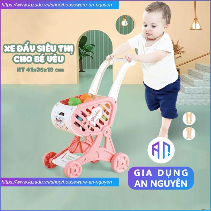 Xe đẩy siêu thị cho bé đồ chơi xe đẩy cho trẻ em mini dễ thương